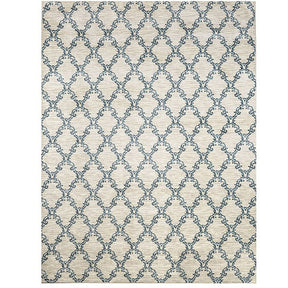 Acanthus Light Gray/Blue Area Rug - Ornate Home
