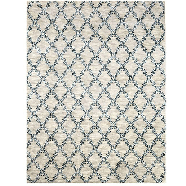Acanthus Light Gray/Blue Area Rug - Ornate Home