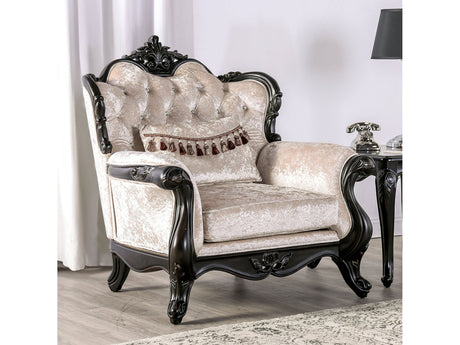 Acapulco Black/Off-White Chair - Ornate Home