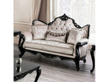 Acapulco Black/Off-White Loveseat - Ornate Home