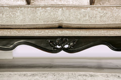 Acapulco Black/Off-White Loveseat - Ornate Home