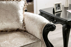 Acapulco Black/Off-White Loveseat - Ornate Home