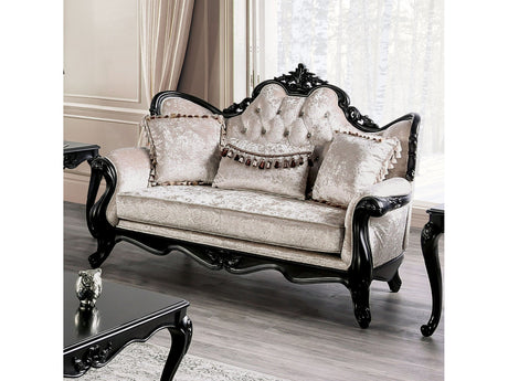 Acapulco Black/Off-White Sofa & Loveseat - Ornate Home