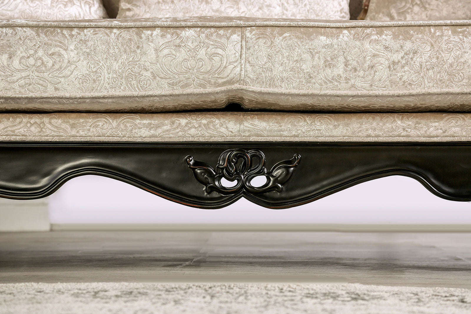 Acapulco Black/Off-White Sofa - Ornate Home