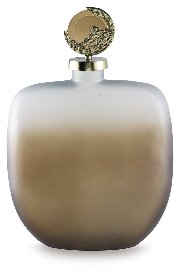 Acario Taupe/Gold Jar (Online Special Price) - Ornate Home