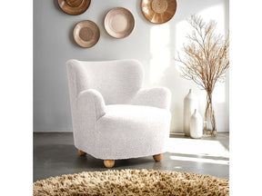 Acaso White Accent Chair - Ornate Home