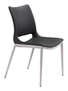 Ace Black & Silver Dining Chair (Set of 2) - Ornate Home