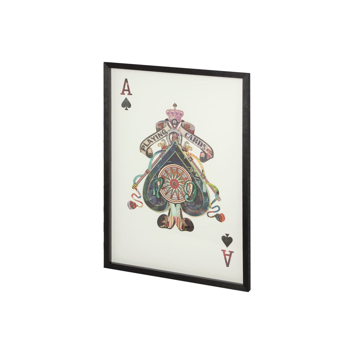 Ace of Spades II Playing Card Collage Framed Art - Ornate Home