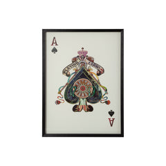 Ace of Spades II Playing Card Collage Framed Art - Ornate Home