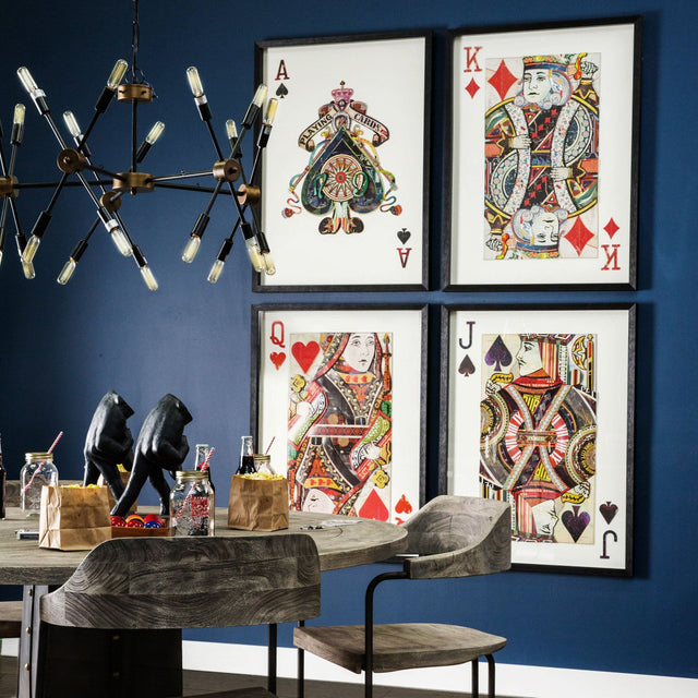 Ace of Spades II Playing Card Collage Framed Art - Ornate Home