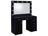 Acena Black High Gloss Vanity Set - Ornate Home