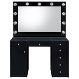 Acena Black High Gloss Vanity Set - Ornate Home