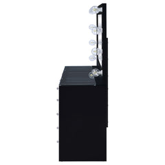 Acena Black High Gloss Vanity Set - Ornate Home