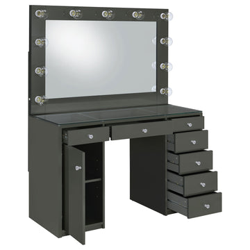 Acena Grey High Gloss Vanity Set - Ornate Home