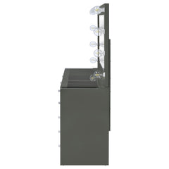 Acena Grey High Gloss Vanity Set - Ornate Home