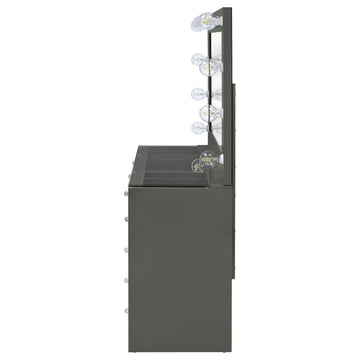 Acena Grey High Gloss Vanity Set - Ornate Home