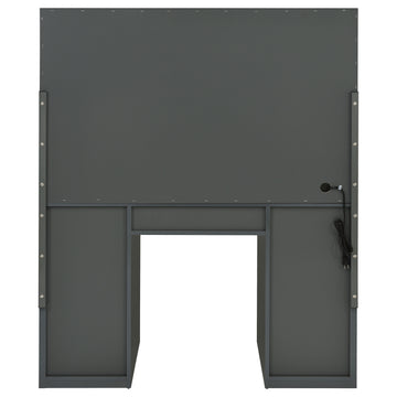 Acena Grey High Gloss Vanity Set - Ornate Home