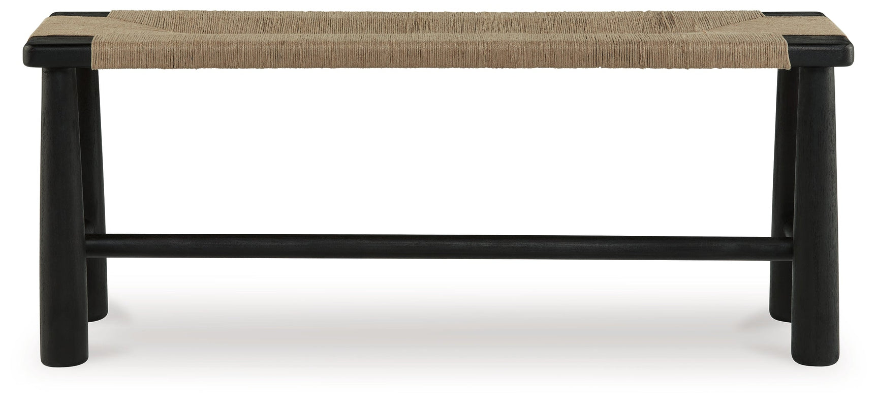 Acerman Black/Natural Accent Bench - Ornate Home