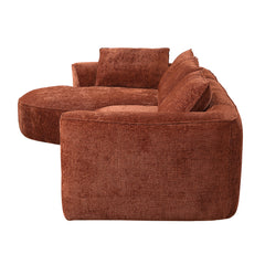 Aceso Brown Sectional Sofa W/4 Pillows - Ornate Home