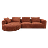Aceso Brown Sectional Sofa W/4 Pillows - Ornate Home