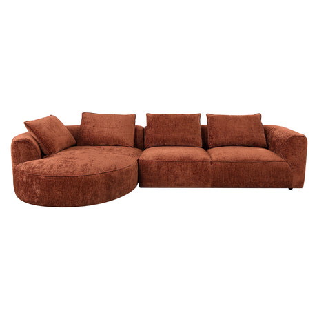 Aceso Brown Sectional Sofa W/4 Pillows - Ornate Home