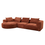 Aceso Brown Sectional Sofa W/4 Pillows - Ornate Home