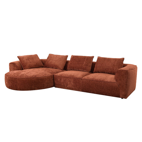 Aceso Brown Sectional Sofa W/4 Pillows - Ornate Home