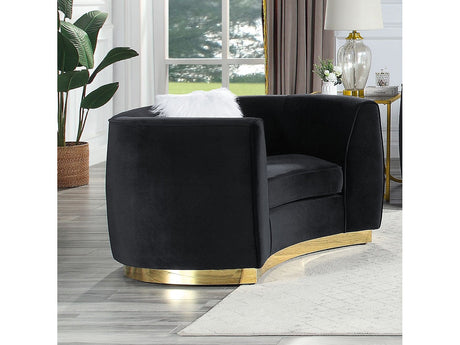 Achelle Black Velvet Chair - Ornate Home