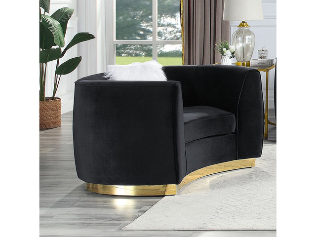 Achelle Black Velvet Chair - Ornate Home