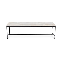 Achen Dusty Cream Accent Bench - Ornate Home