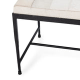 Achen Dusty Cream Accent Bench - Ornate Home