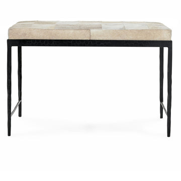 Achen Ivory Hide 28" Bench - Ornate Home