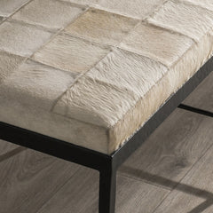 Achen Ivory Hide 28" Bench - Ornate Home