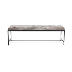 Achen Sparrow Gray Rectangular Accent Bench - Ornate Home