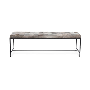 Achen Sparrow Gray Rectangular Accent Bench - Ornate Home
