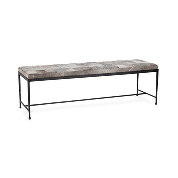Achen Sparrow Gray Rectangular Accent Bench - Ornate Home