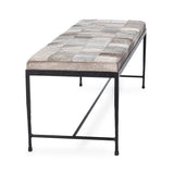 Achen Sparrow Gray Rectangular Accent Bench - Ornate Home
