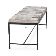 Achen Sparrow Gray Rectangular Accent Bench - Ornate Home