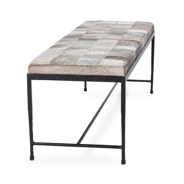 Achen Sparrow Gray Rectangular Accent Bench - Ornate Home