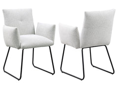 Ackland Light Grey  Side Chair (Set of 2) - Ornate Home