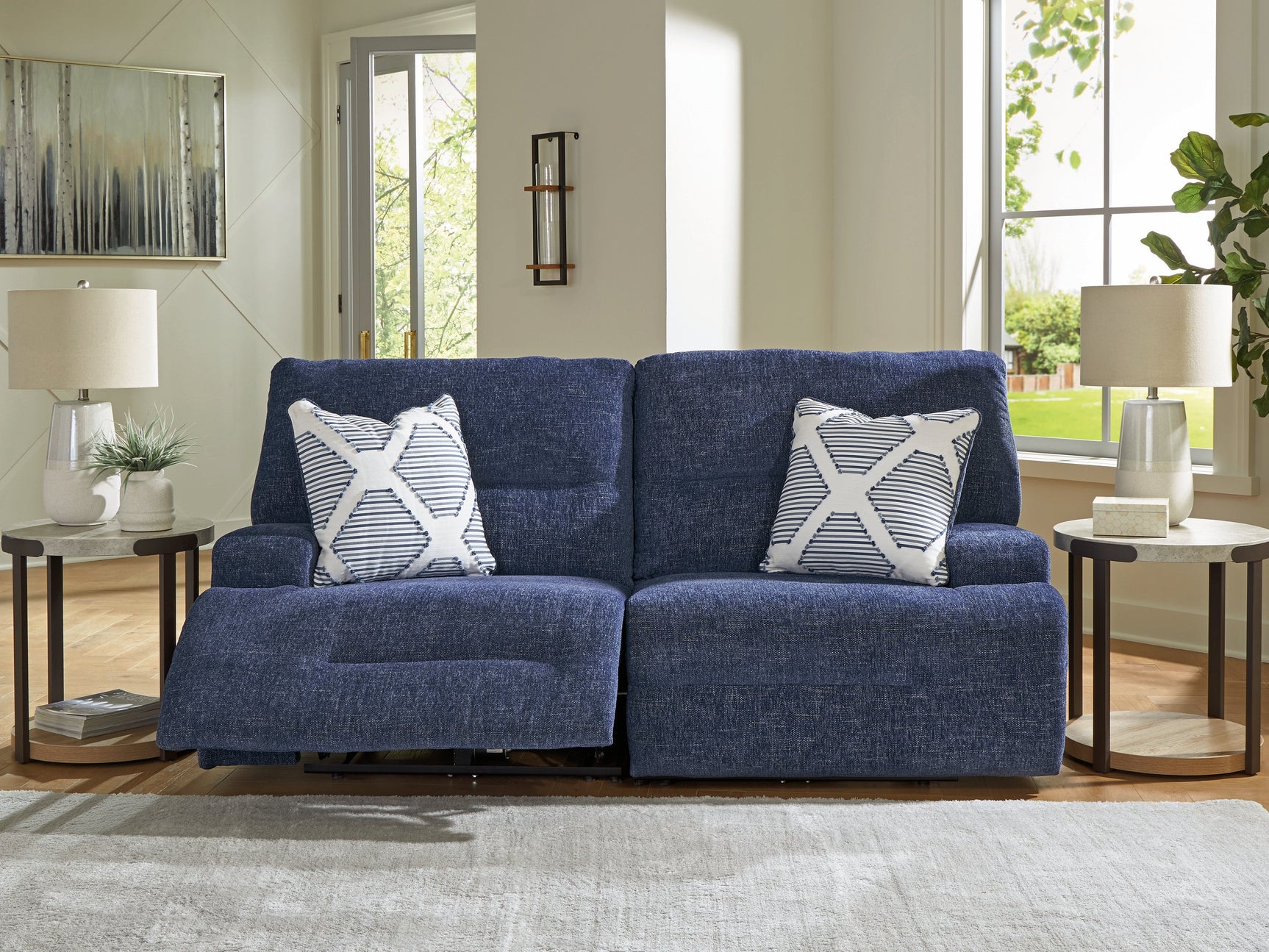 Acklen Place Navy 2-Piece Power Reclining Sectional (Online Special Price) - Ornate Home