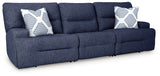 Acklen Place Navy 3-Piece Power Reclining Sectional Sofa - Ornate Home