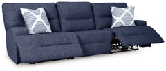 Acklen Place Navy 3-Piece Power Reclining Sectional Sofa - Ornate Home