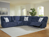 Acklen Place Navy 6-Piece Power Reclining Sectional (Online Special Price) - Ornate Home