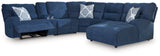 Acklen Place Navy 6-Piece Power Reclining Sectional w/Chaise (Online Special Price) - Ornate Home