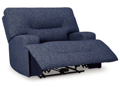 Acklen Place Navy Wide Seat Power Recliner - Ornate Home