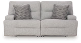 Acklen Place Pewter 2-Piece Power Reclining Sectional Loveseat - Ornate Home