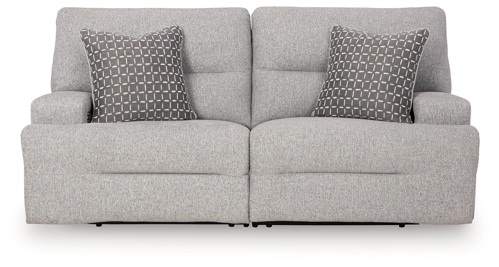 Acklen Place Pewter 2-Piece Power Reclining Sectional Loveseat - Ornate Home