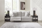 Acklen Place Pewter 2-Piece Power Reclining Sectional Loveseat - Ornate Home