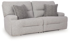 Acklen Place Pewter 2-Piece Power Reclining Sectional Loveseat - Ornate Home